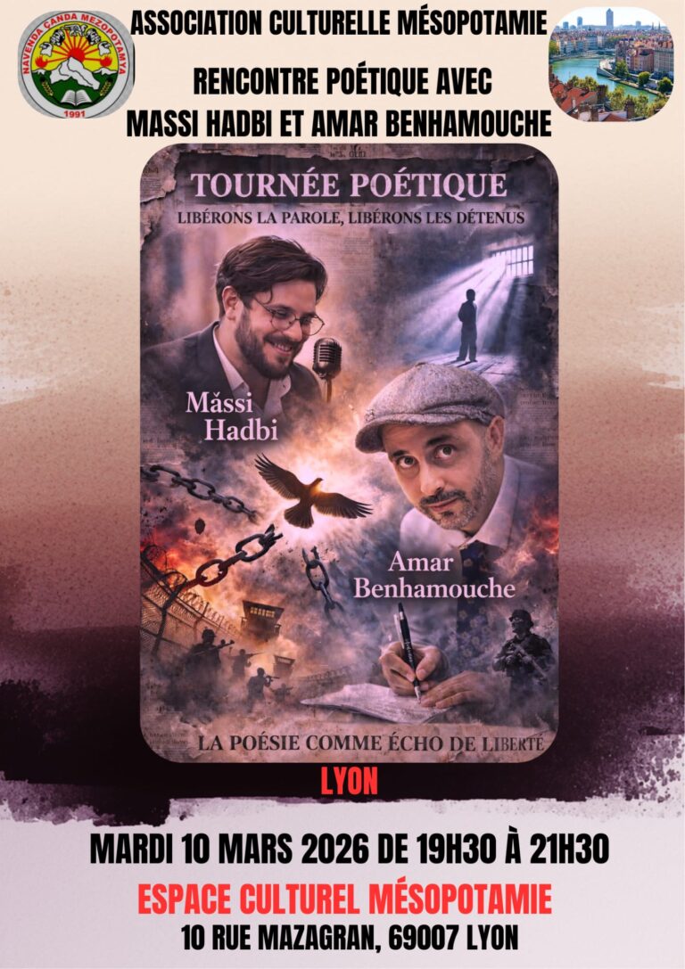 Affiche rencontre poétique Massi Hadbi et Amar Benhamouche