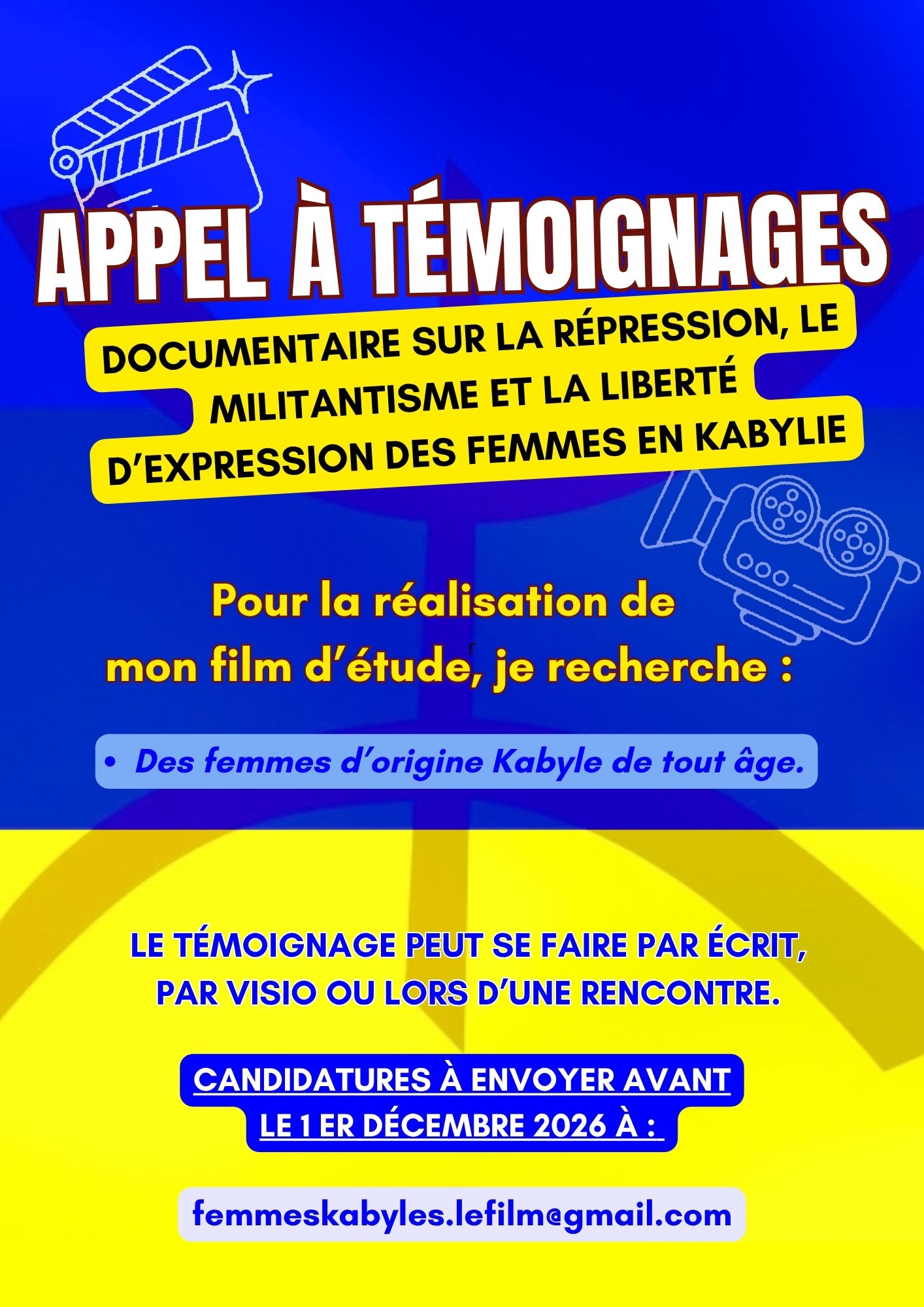film documentaire sur trois thèmes étroitement liés : la répression, le militantisme et la liberté d'expression des femmes en Kabylie.